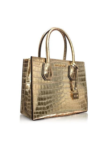 michael kors mercer croco|Mercer Metallic Crocodile.